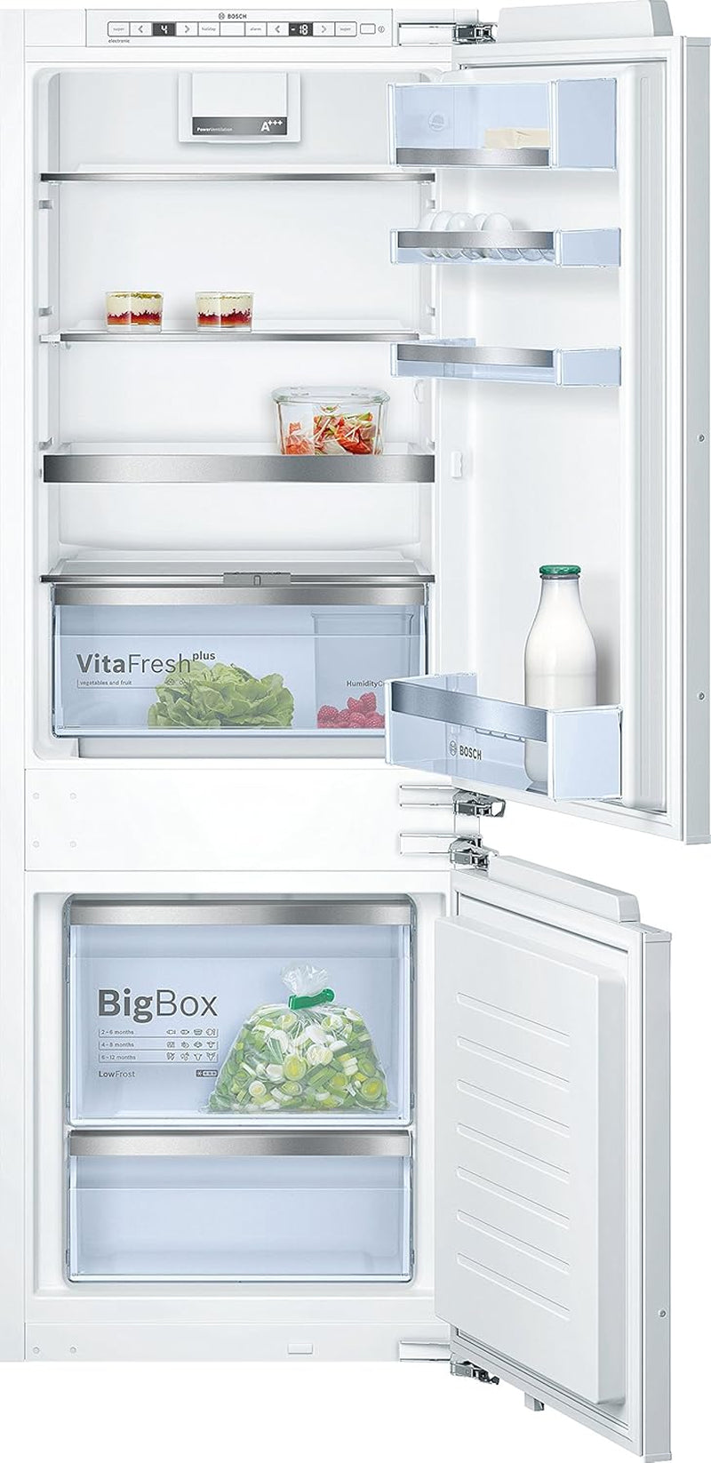 KIS77AD40 Série 6 Réfrigérateur-Congélateur Encastrable/A+++ / 158 Cm De Hauteur / 138 Kwh/An/Réfrigérateur 164 L/Congélateur 61 L/Lowfrost/Vitafresh Plus