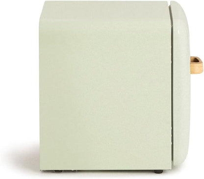 / RETRO FRIDGE 50 Wood/Réfrigérateur Vert Avec Poignée Bois/Pratique Et Fonctionnel, Matériaux Résistants