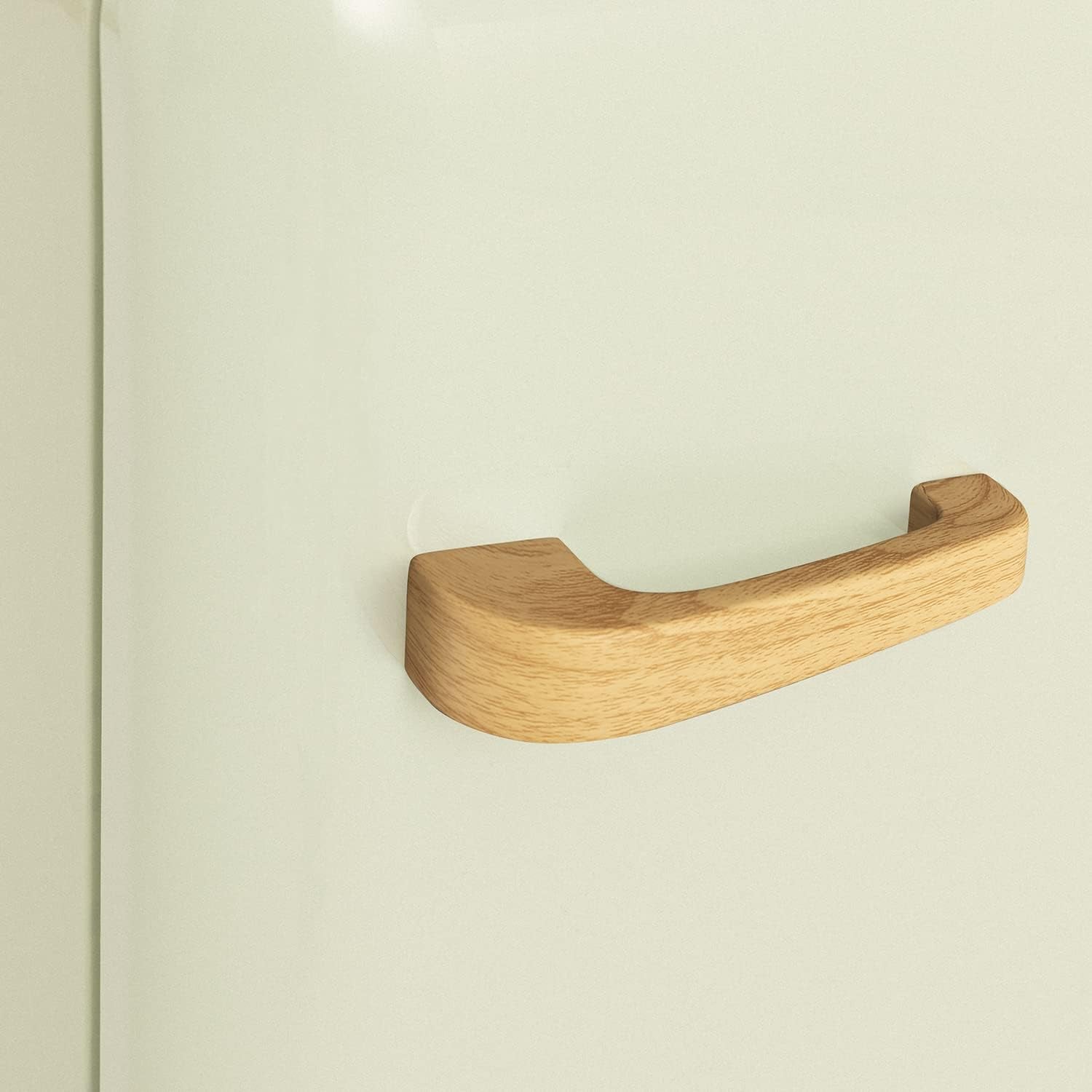 / RETRO FRIDGE 50 Wood/Réfrigérateur Vert Avec Poignée Bois/Pratique Et Fonctionnel, Matériaux Résistants